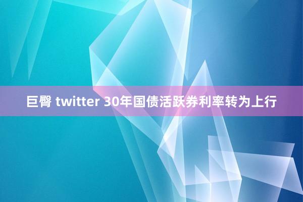 巨臀 twitter 30年国债活跃券利率转为上行