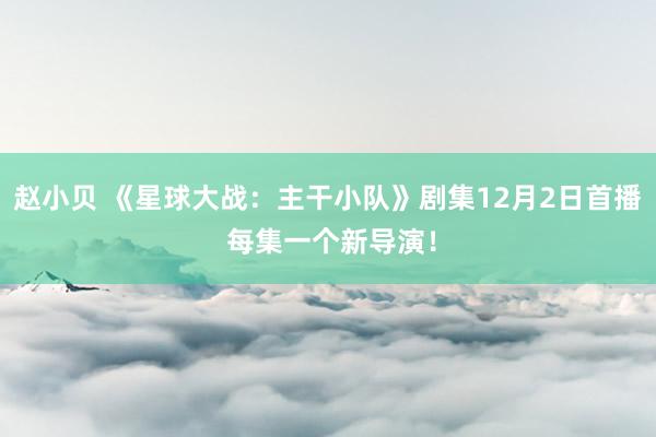 赵小贝 《星球大战：主干小队》剧集12月2日首播 每集一个新导演！