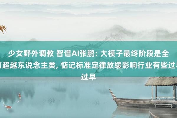 少女野外调教 智谱AI张鹏: 大模子最终阶段是全面超越东说念主类， 惦记标准定律放缓影响行业有些过早